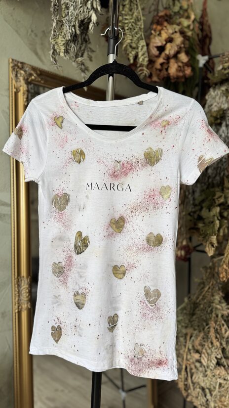 100% Eko-printed Cotton T-Shirts S size