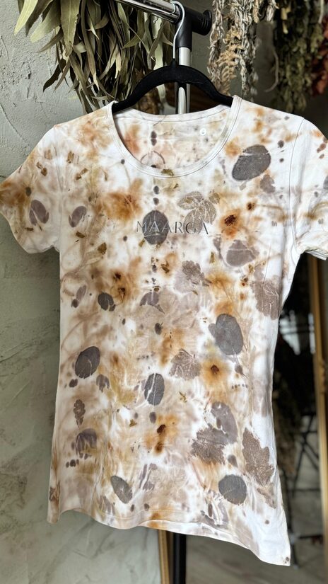 100% Eko-printed Cotton T-Shirts S size